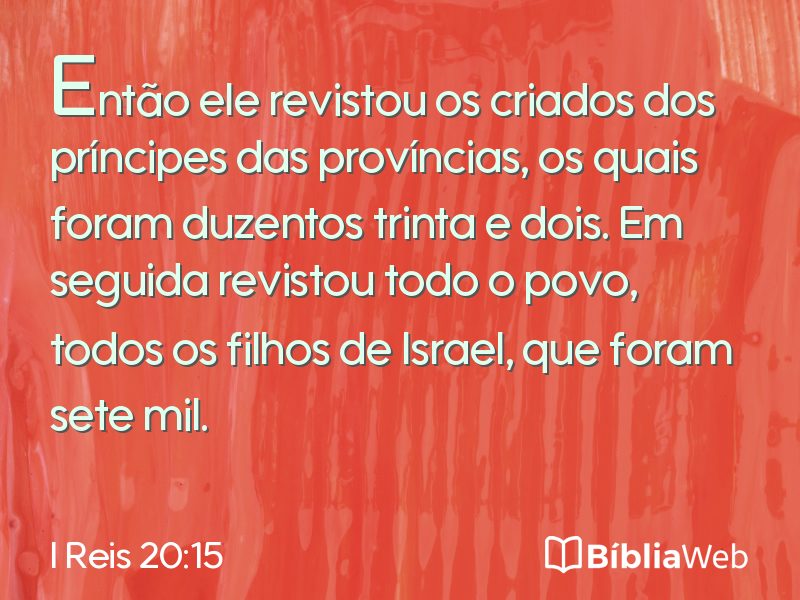 I Reis 20:15 em imagem para compartilhar
