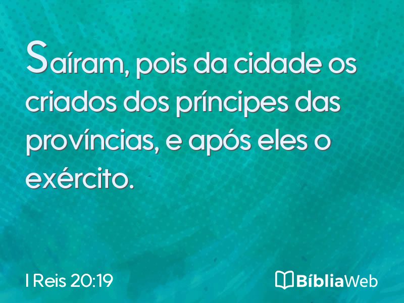 I Reis 20:19 em imagem para compartilhar