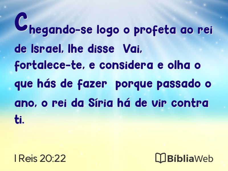 I Reis 20:22 em imagem para compartilhar