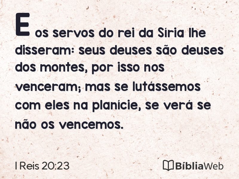 I Reis 20:23 em imagem para compartilhar