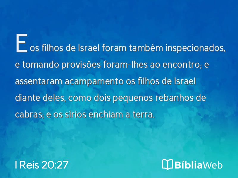 I Reis 20:27 em imagem para compartilhar