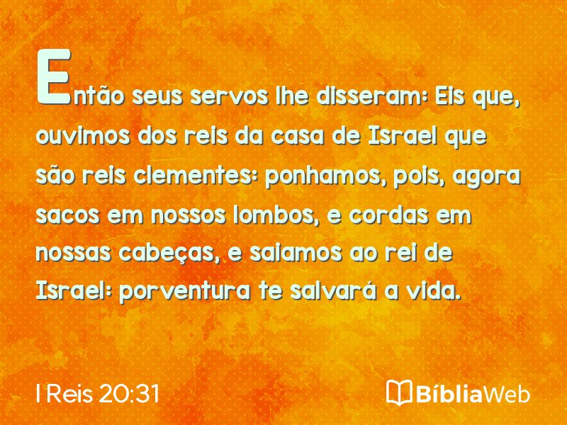 I Reis 20:31 em imagem para compartilhar