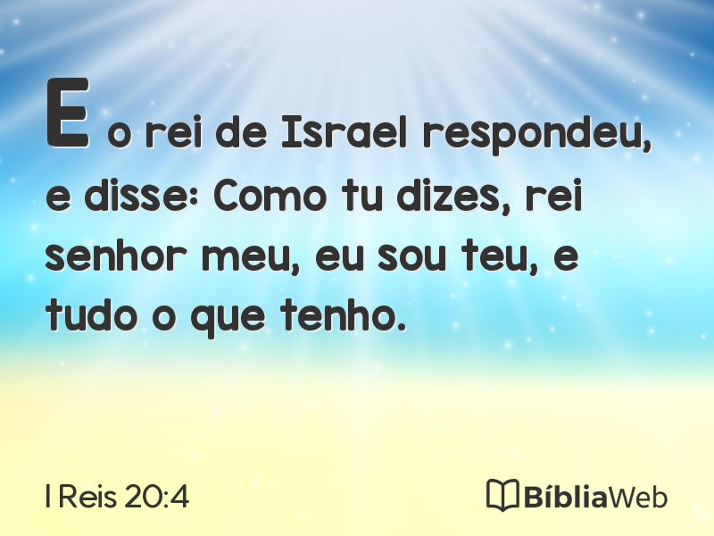 I Reis 20:4 em imagem para compartilhar