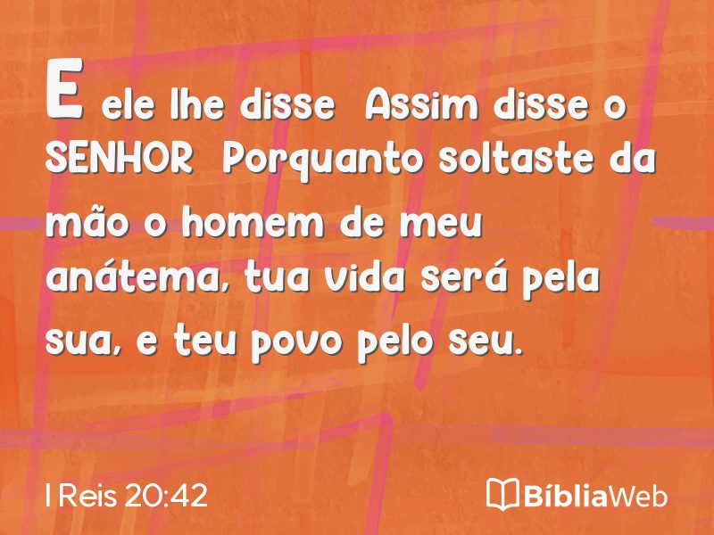 I Reis 20:42 em imagem para compartilhar