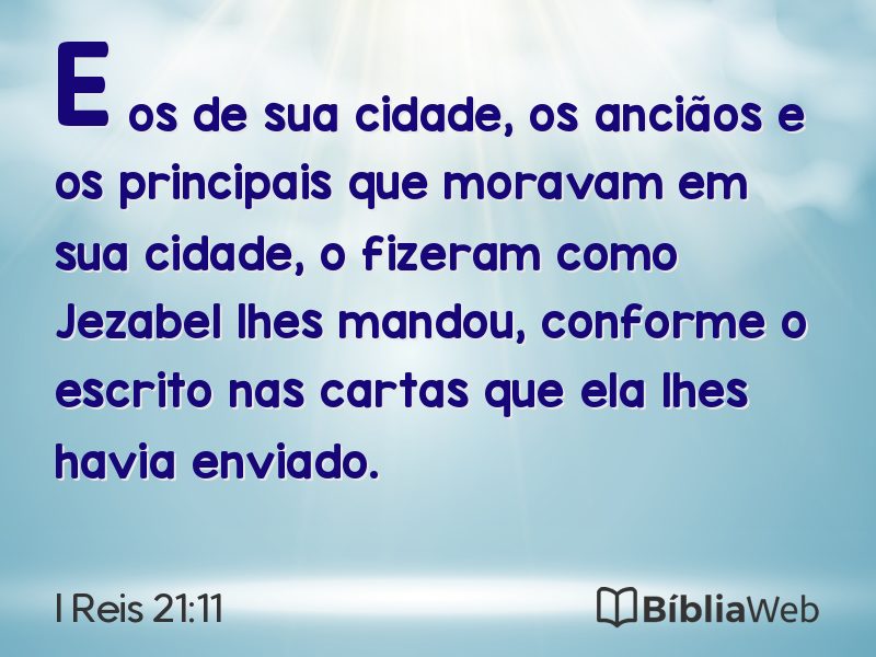 I Reis 21:11 em imagem para compartilhar