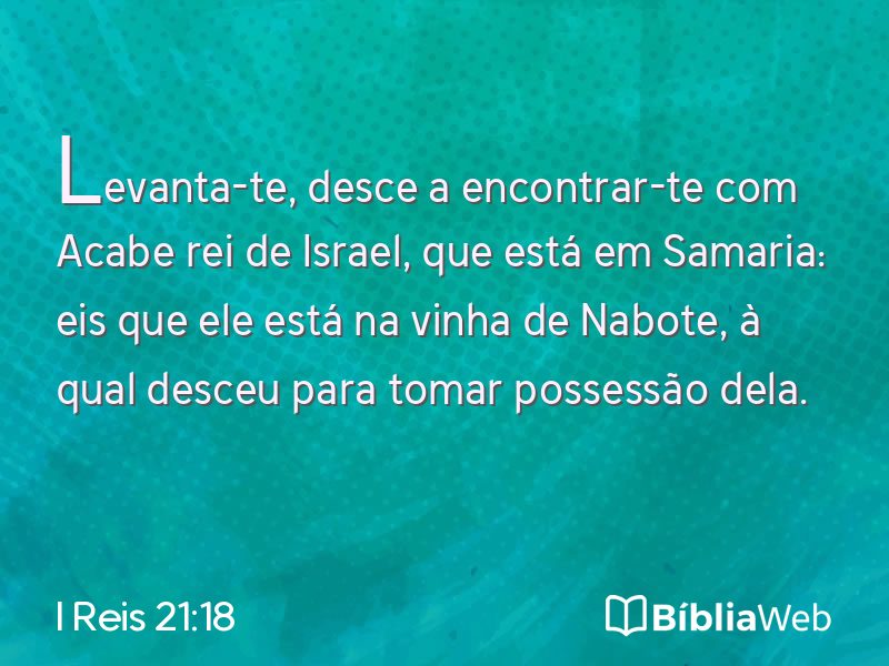 I Reis 21:18 em imagem para compartilhar