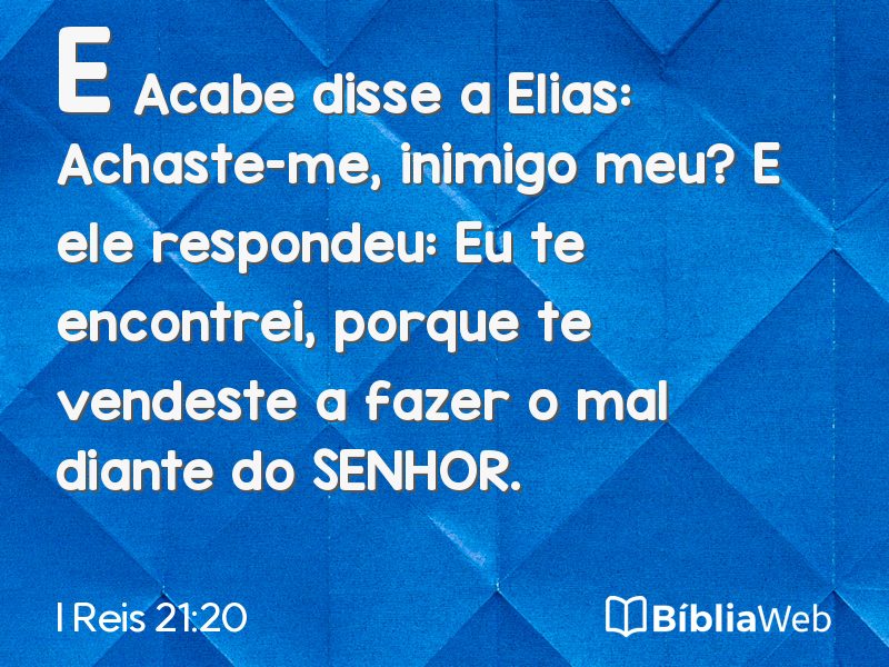 I Reis 21:20 em imagem para compartilhar