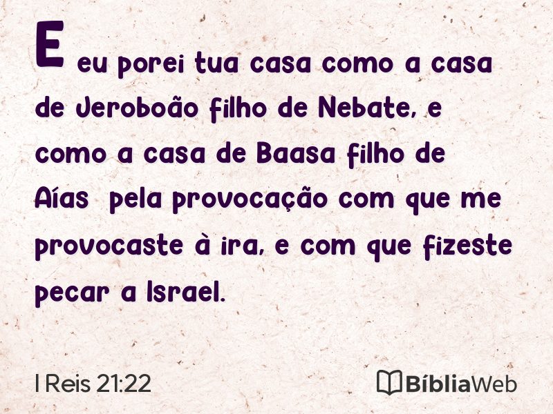 I Reis 21:22 em imagem para compartilhar