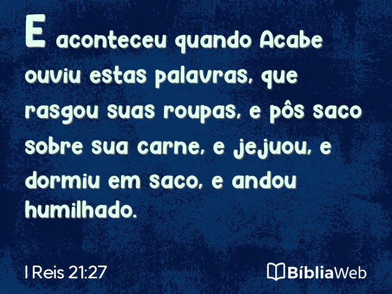 I Reis 21:27 em imagem para compartilhar