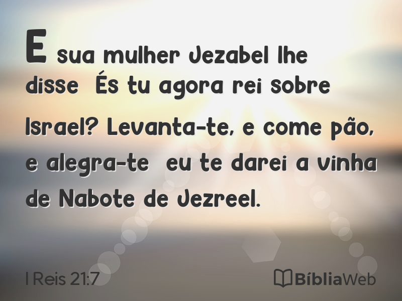 I Reis 21:7 em imagem para compartilhar