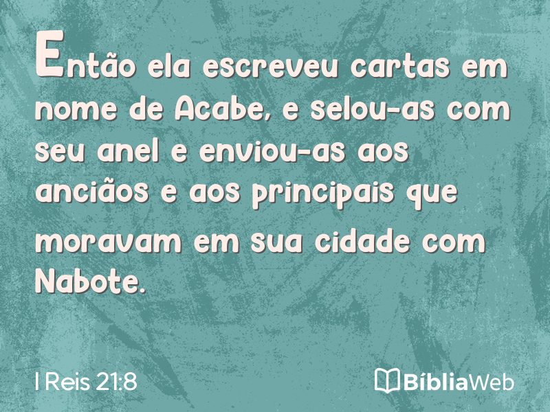 I Reis 21:8 em imagem para compartilhar