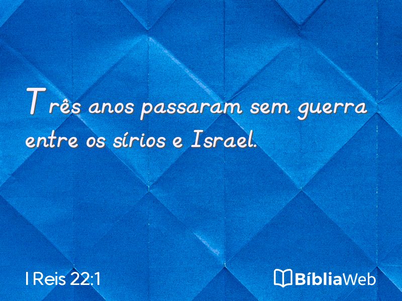 I Reis 22:1 em imagem para compartilhar