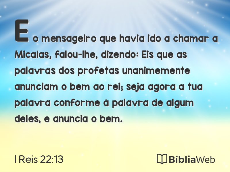 I Reis 22:13 em imagem para compartilhar