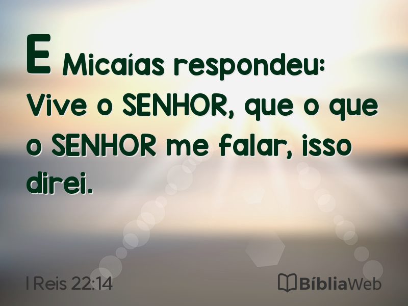 I Reis 22:14 em imagem para compartilhar