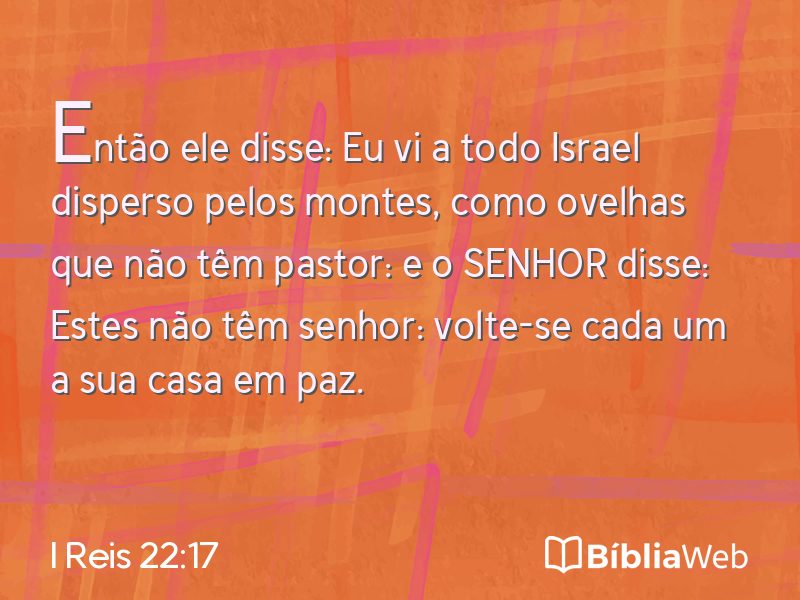 I Reis 22:17 em imagem para compartilhar