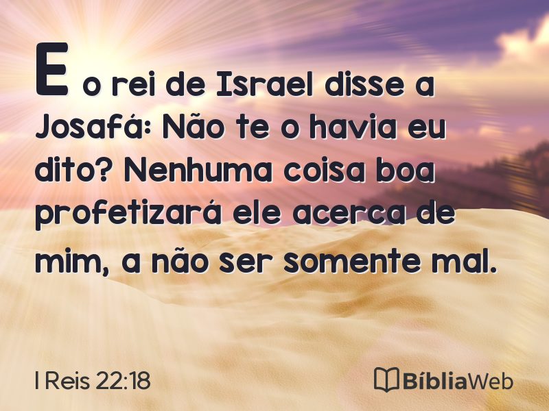 I Reis 22:18 em imagem para compartilhar