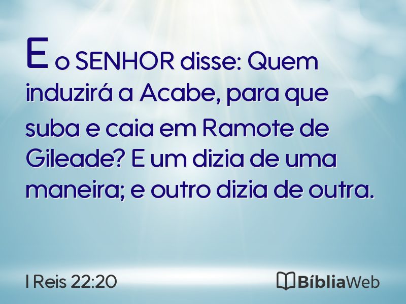 I Reis 22:20 em imagem para compartilhar