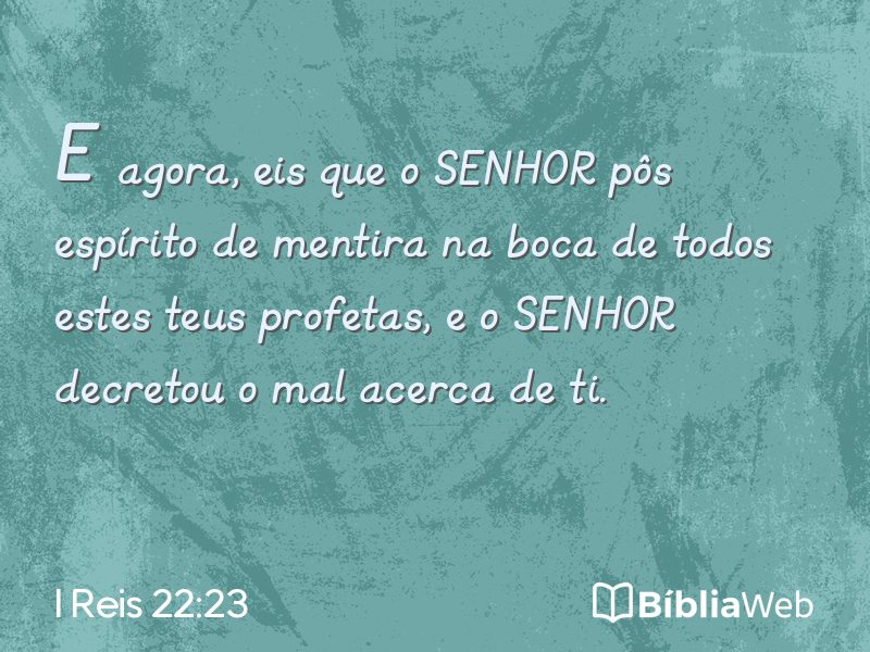 I Reis 22:23 em imagem para compartilhar