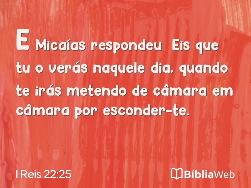 I Reis 22:25 em imagem para compartilhar