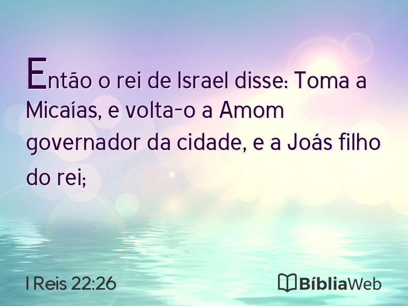 I Reis 22:26 em imagem para compartilhar