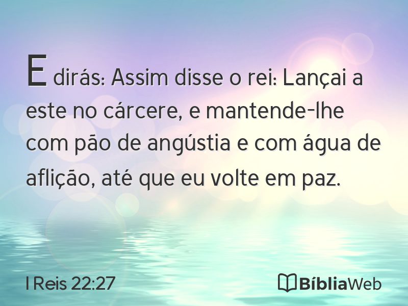 I Reis 22:27 em imagem para compartilhar