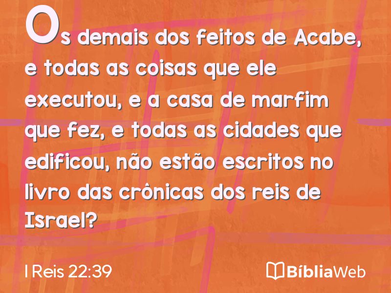 I Reis 22:39 em imagem para compartilhar