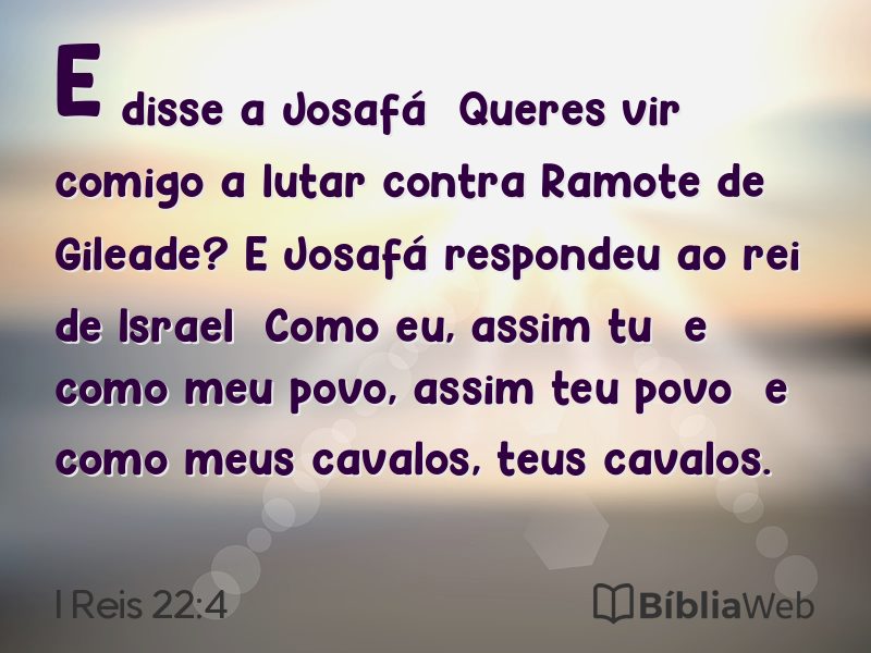 I Reis 22:4 em imagem para compartilhar