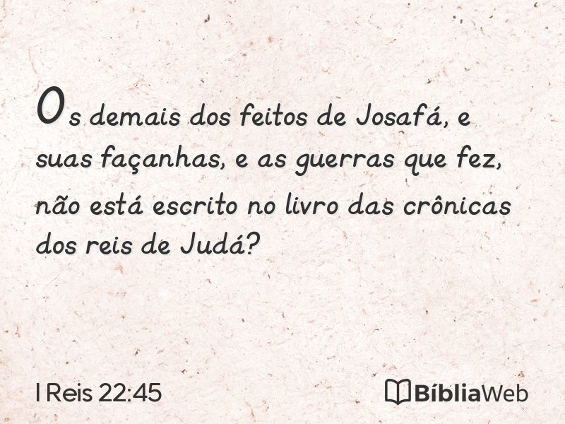 I Reis 22:45 em imagem para compartilhar