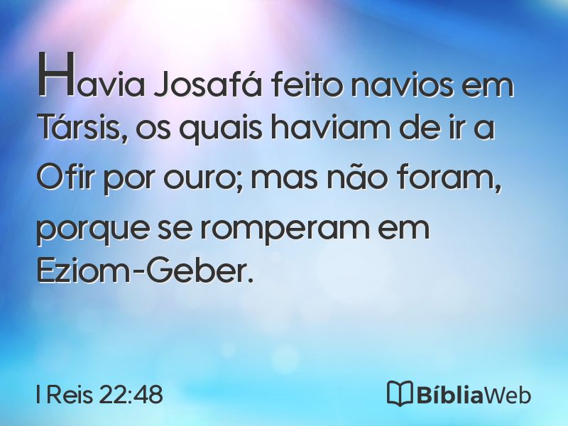 I Reis 22:48 em imagem para compartilhar