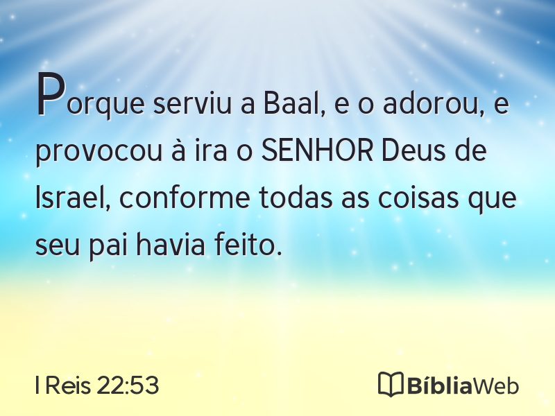 I Reis 22:53 em imagem para compartilhar