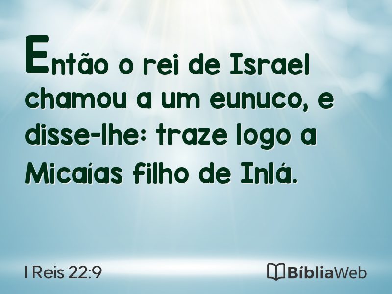 I Reis 22:9 em imagem para compartilhar