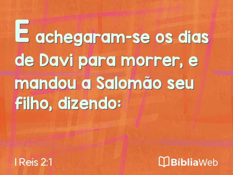 I Reis 2:1 em imagem para compartilhar