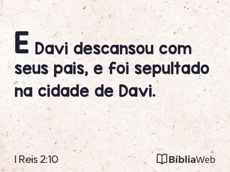 I Reis 2:10 em imagem para compartilhar