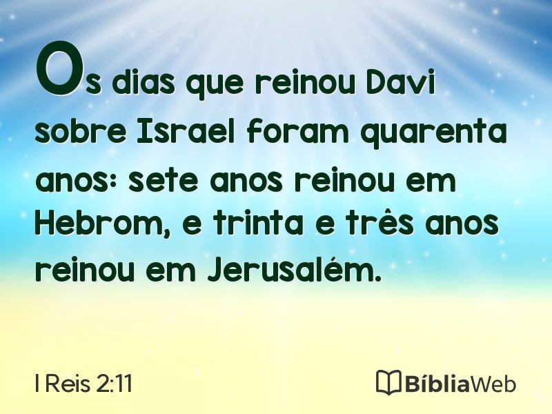 I Reis 2:11 em imagem para compartilhar