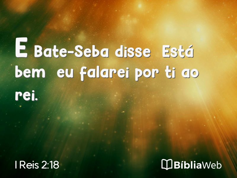 I Reis 2:18 em imagem para compartilhar