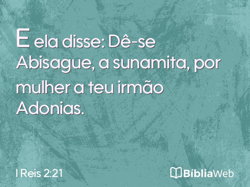I Reis 2:21 em imagem para compartilhar