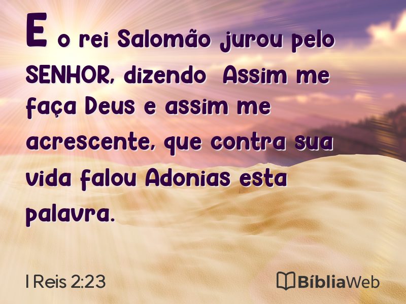 I Reis 2:23 em imagem para compartilhar