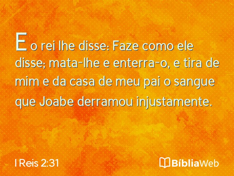 I Reis 2:31 em imagem para compartilhar