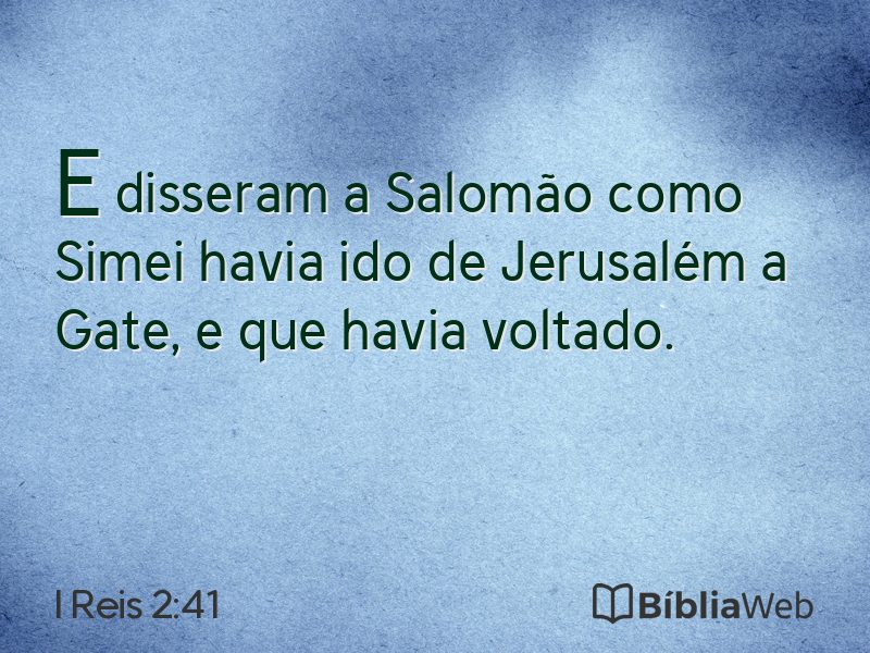 I Reis 2:41 em imagem para compartilhar