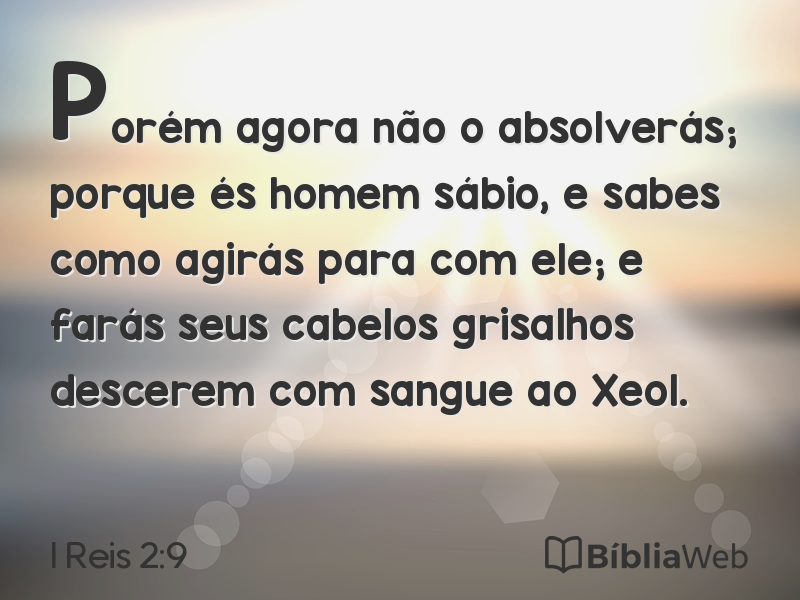 I Reis 2:9 em imagem para compartilhar