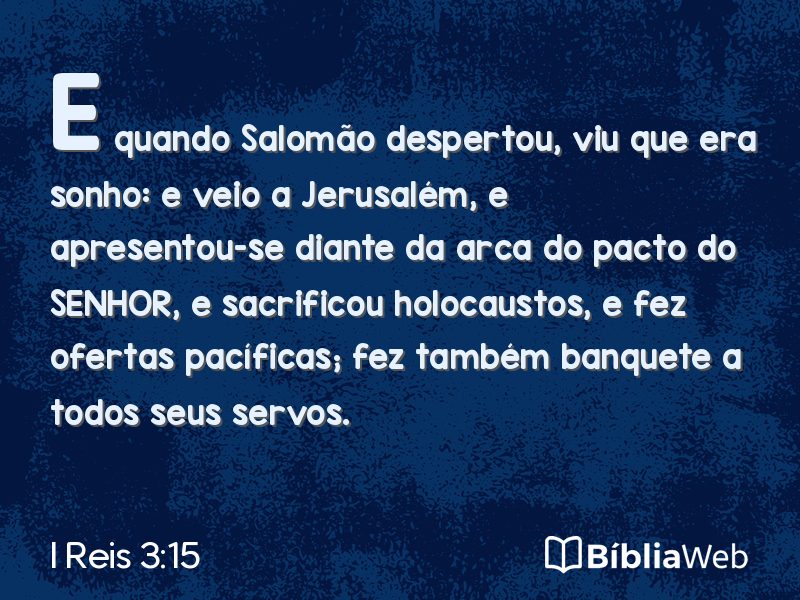 I Reis 3:15 em imagem para compartilhar