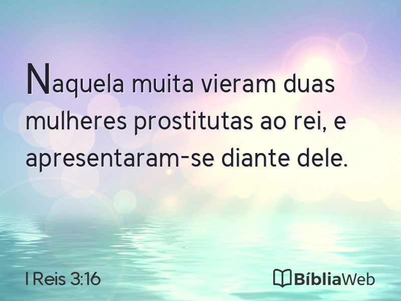 I Reis 3:16 em imagem para compartilhar
