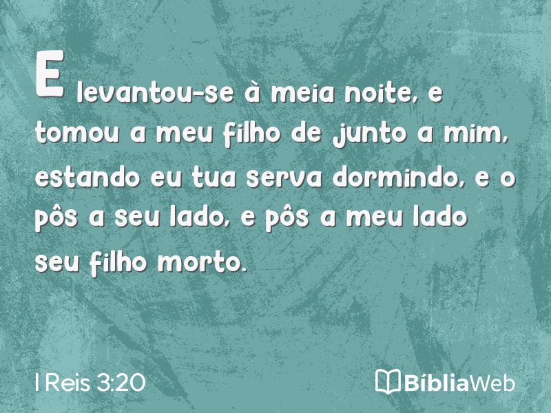 I Reis 3:20 em imagem para compartilhar