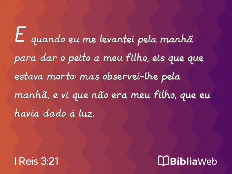 I Reis 3:21 em imagem para compartilhar