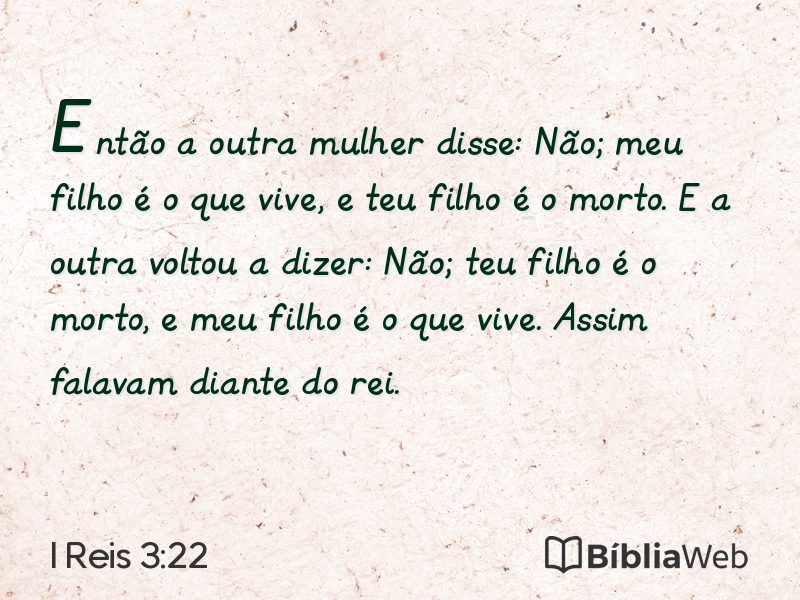 I Reis 3:22 em imagem para compartilhar