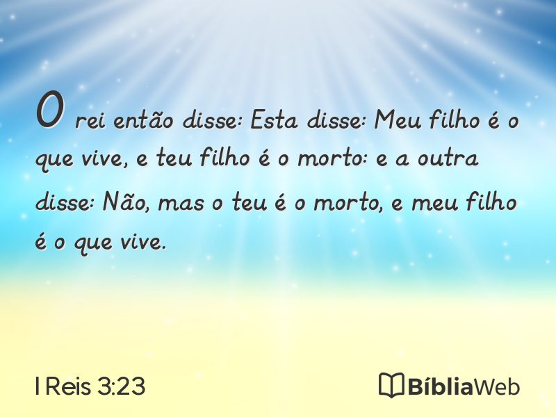 I Reis 3:23 em imagem para compartilhar