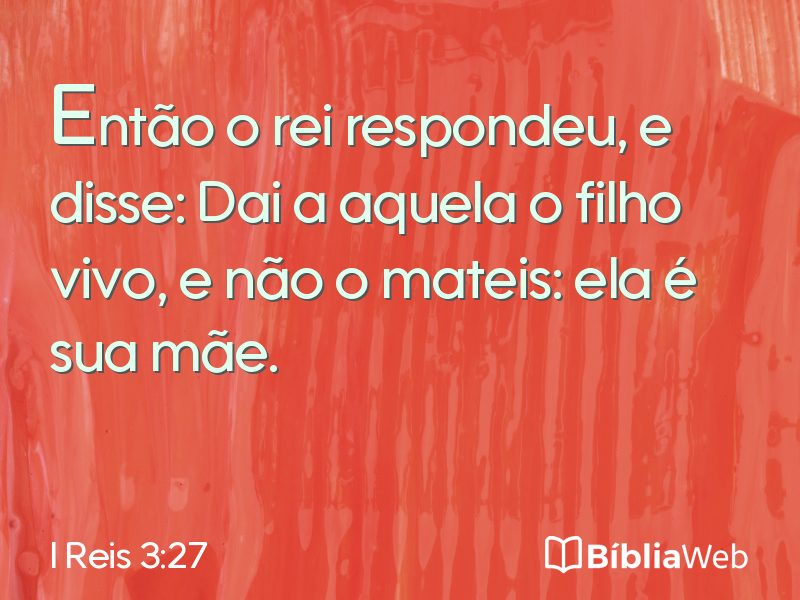 I Reis 3:27 em imagem para compartilhar