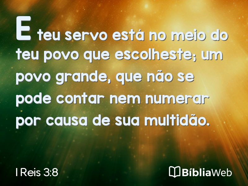 I Reis 3:8 em imagem para compartilhar
