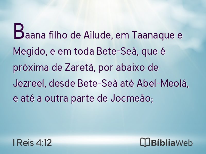 I Reis 4:12 em imagem para compartilhar
