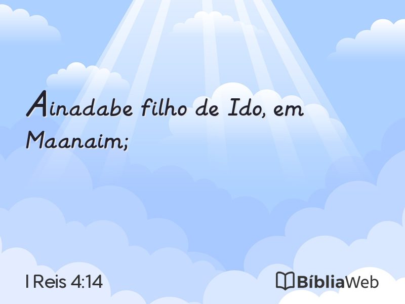 I Reis 4:14 em imagem para compartilhar
